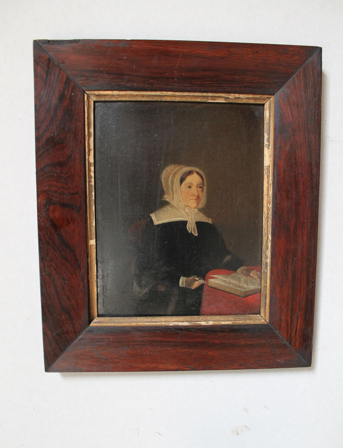 Welsh school, oil on board, portrait of a lady c. 1840