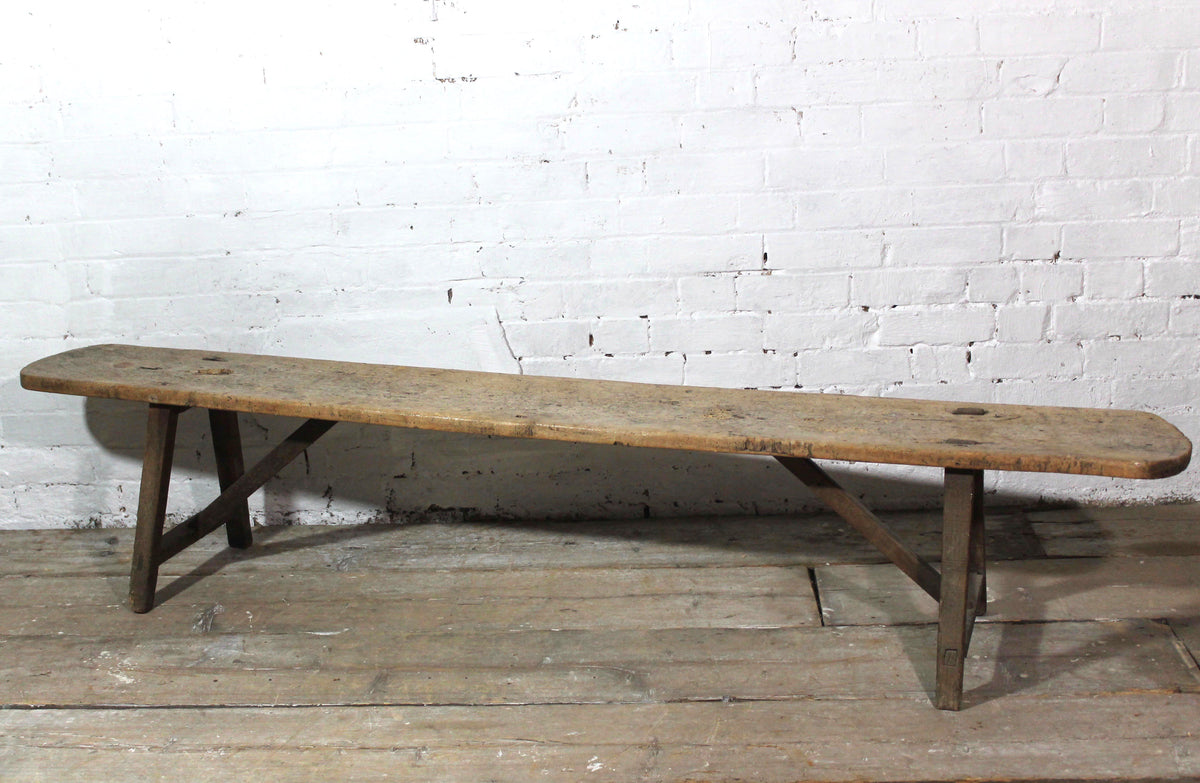 Late 18th century French sycamore bench