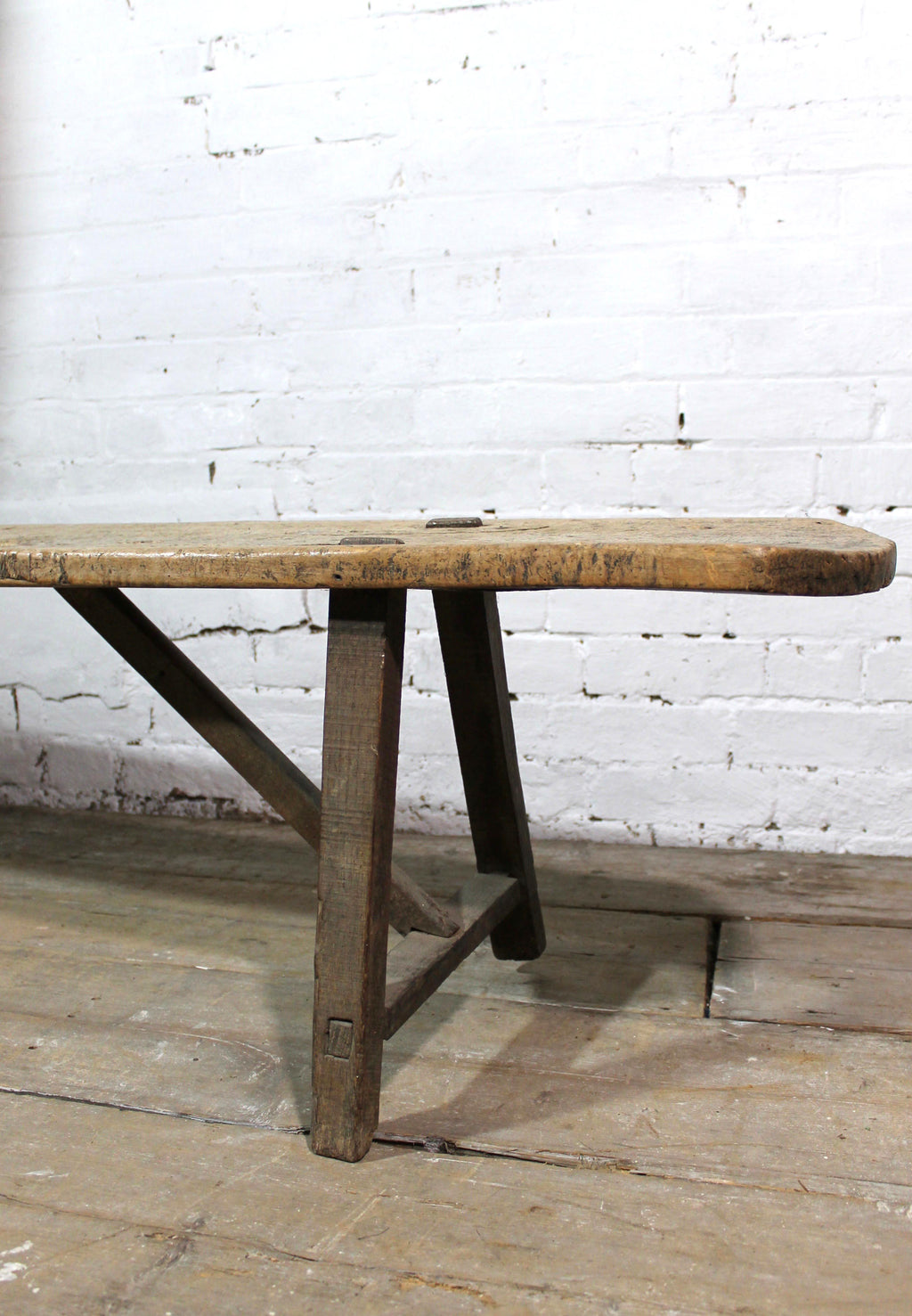 Late 18th century French sycamore bench