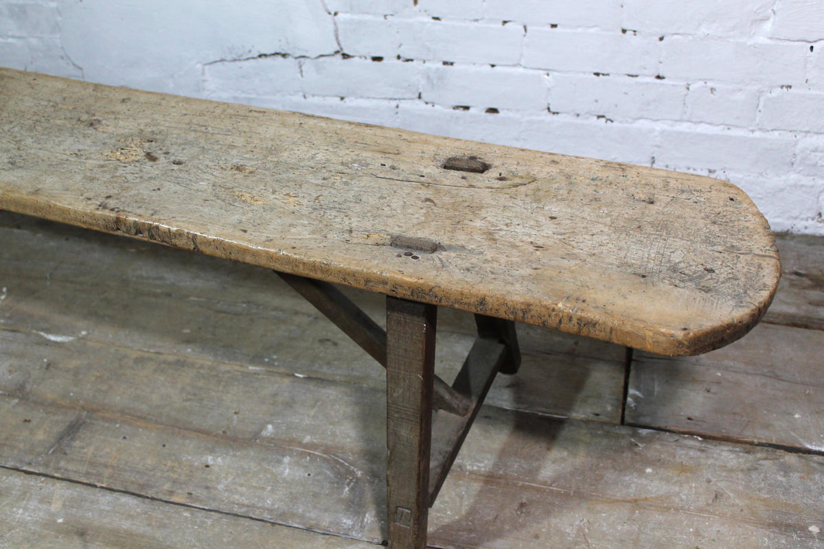 Late 18th century French sycamore bench
