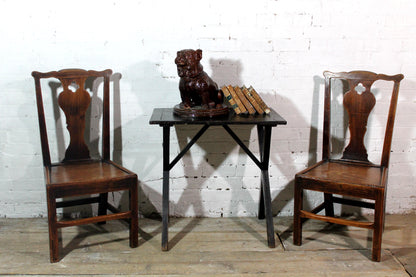 A good pair of George III side chairs of excellent colour