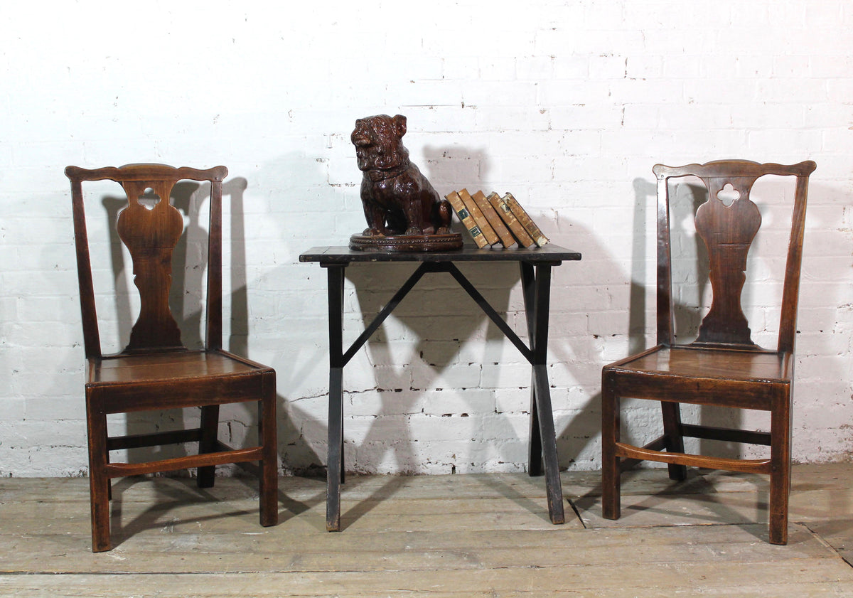 A good pair of George III side chairs of excellent colour