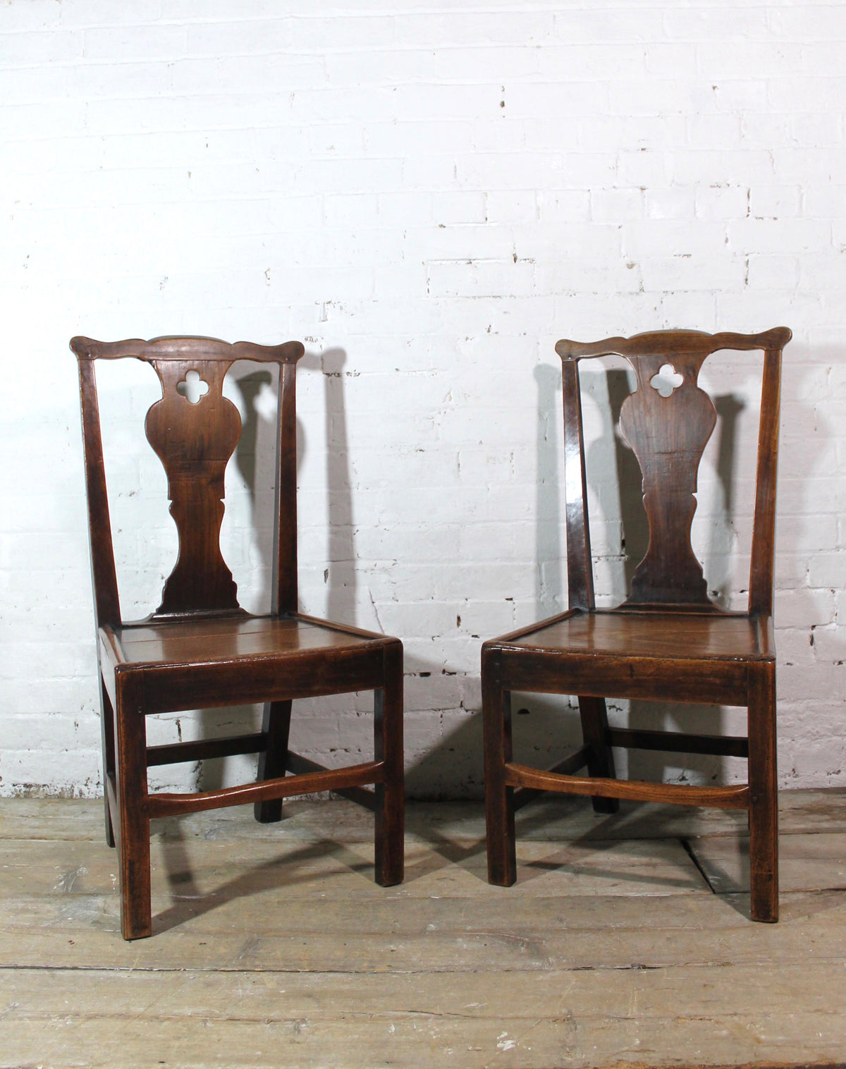 A good pair of George III side chairs of excellent colour