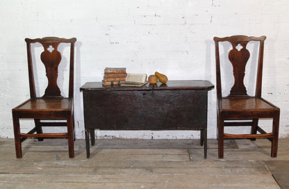 A good pair of George III side chairs of excellent colour