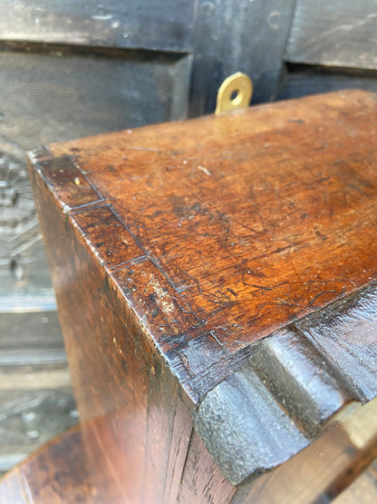 A good early 19th century Welsh oak and fruitwood candlebox