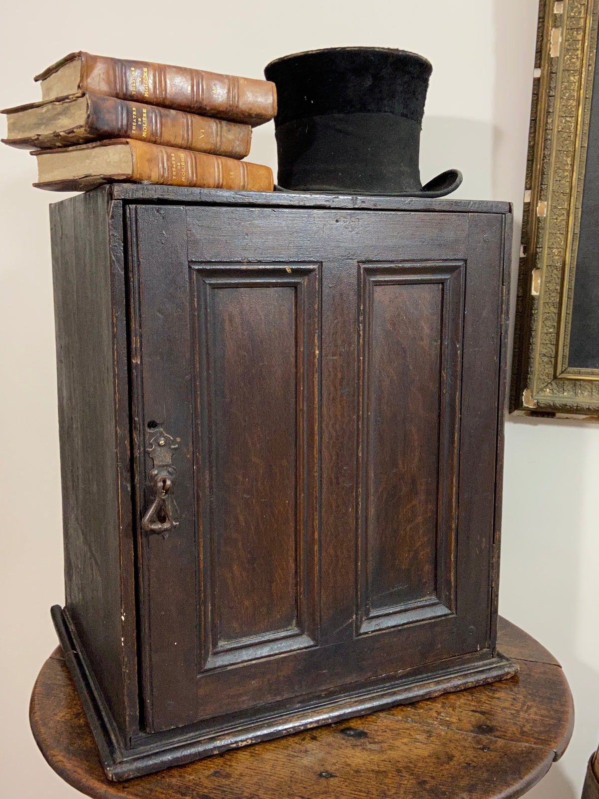 A delightful 19th century Welsh spice cabinet in the original finish