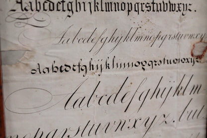 19th c school caligraphy sample