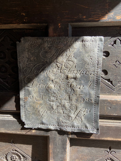 A Victorian lead coffin plate, City of London, January 1843