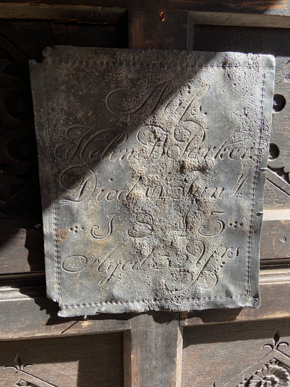 A Victorian lead coffin plate, City of London, January 1843