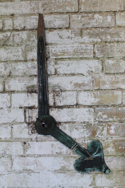 Large 19th verdigris clock hands
