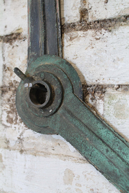 Large 19th verdigris clock hands