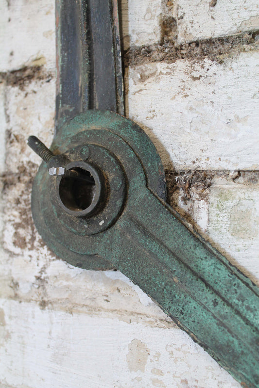 Large 19th verdigris clock hands