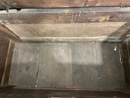 A 17th century Ottery St. Mary, Exeter joined oak chest highly likely from the same workshop in which Thomas Dennis apprenticed, 1687