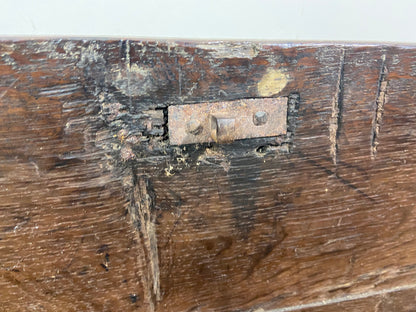 A 17th century Ottery St. Mary, Exeter joined oak chest highly likely from the same workshop in which Thomas Dennis apprenticed, 1687