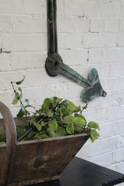 Large 19th verdigris clock hands