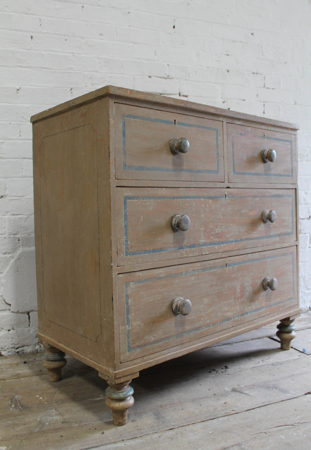 19th c chest of drawers in the original paint