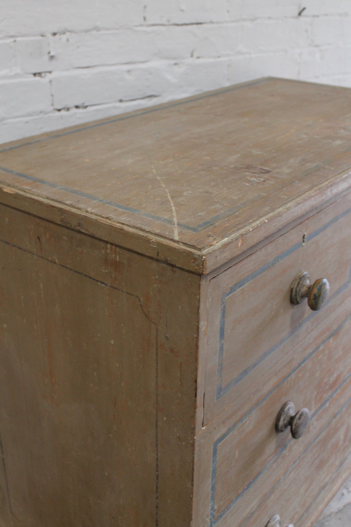 19th c chest of drawers in the original paint