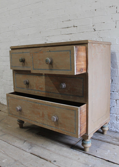 19th c chest of drawers in the original paint
