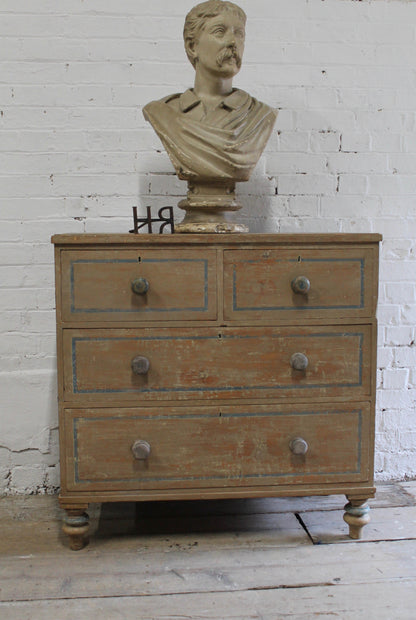 19th c chest of drawers in the original paint