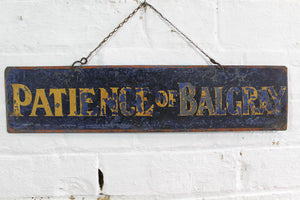 Set of four tole prize cow exhibition name plates from a Scottish farm