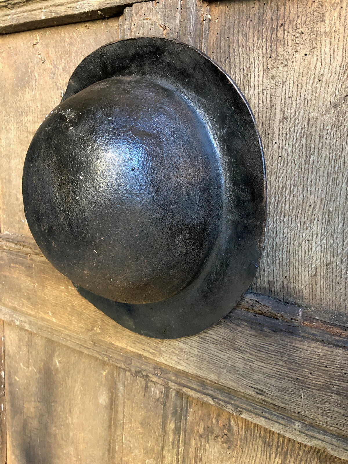 19th century leather miner's hat