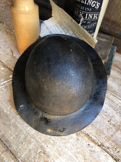 19th century leather miner's hat