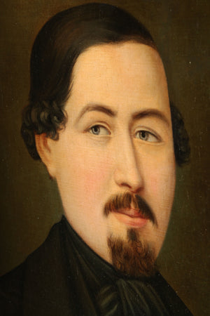 19th century portrait of a gentleman oil on canvas