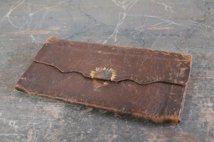 Early 19th century leather wallet Thomas Wroe Junior