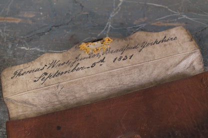 Early 19th century leather wallet Thomas Wroe Junior