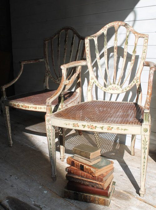 Pair of Regency chairs in the original paint