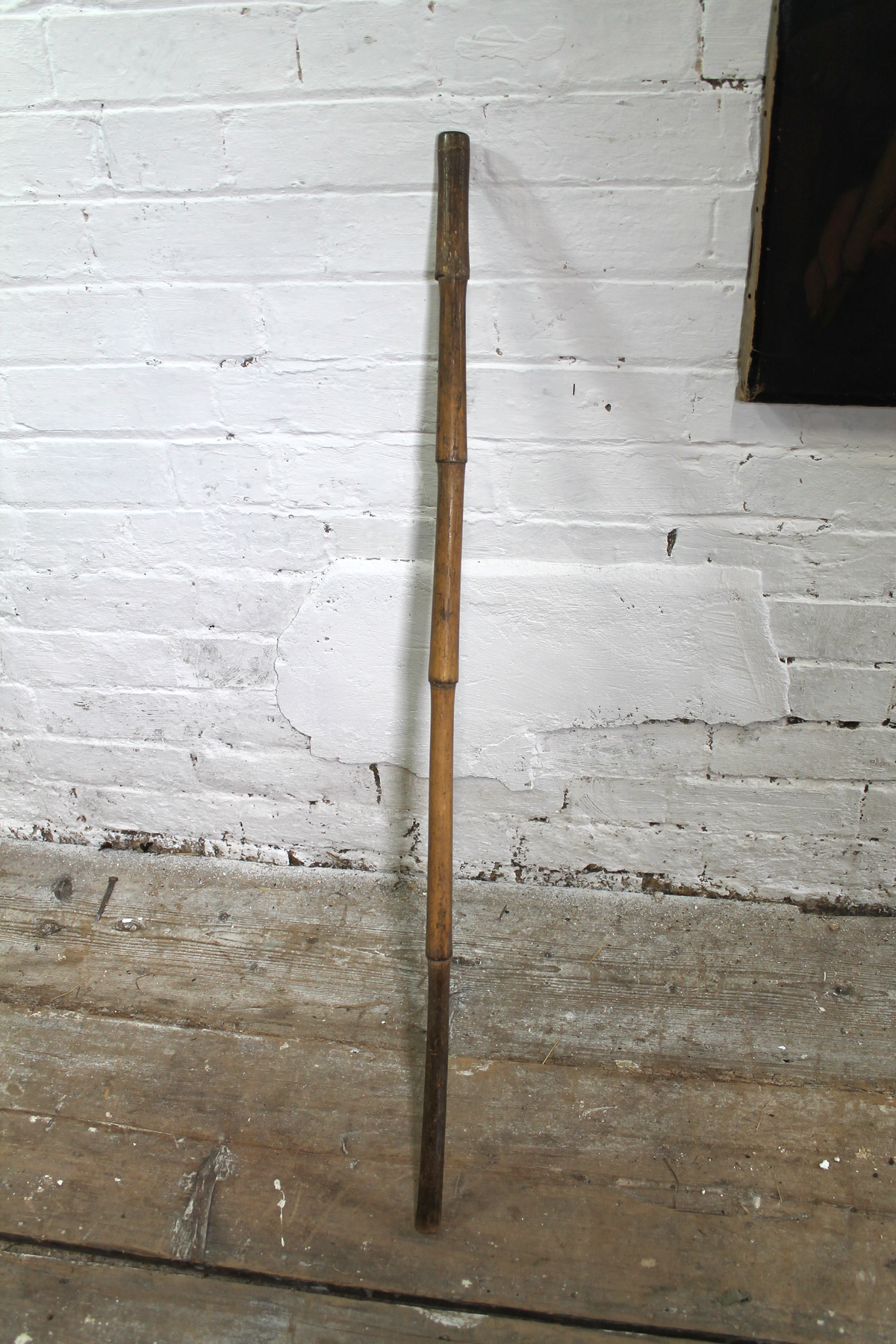 19th c provincial portrait of a lady & original cane