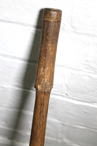 19th c provincial portrait of a lady & original cane