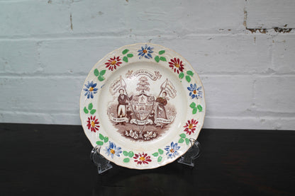 Staffordshire child's temperance plate c. 1830