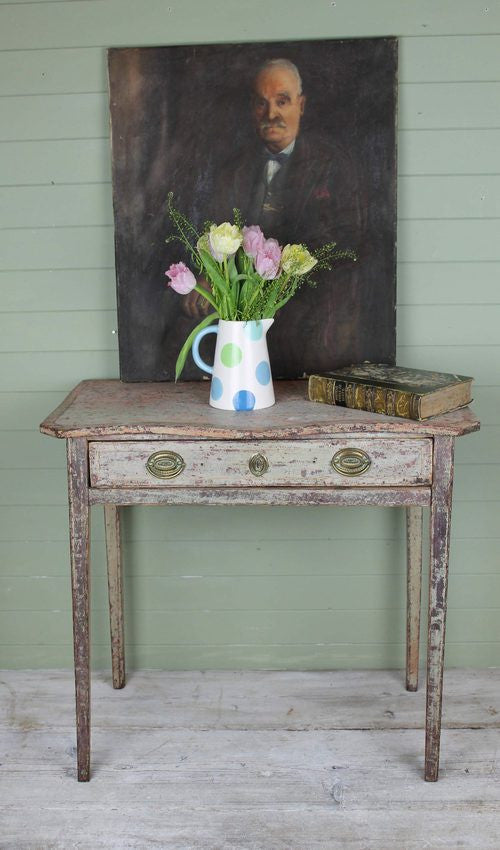 Regency side table dry scraped to the original paint