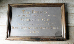 Victorian slate dedication plaque 1894