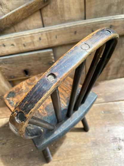 An early 19th c West Country child’s hoop back chair from an estate near Truro