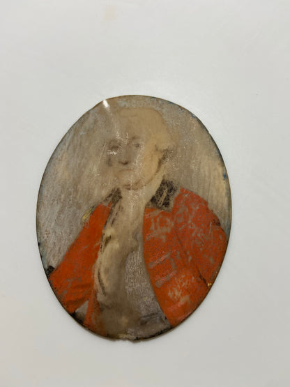 18th century watercolour of a British officer, unframed