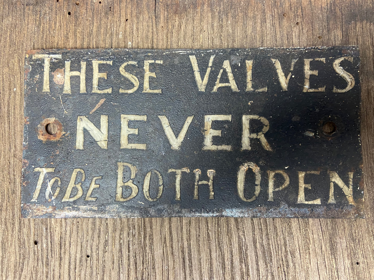 Set of 3 19th century English country house tole signs in the original paint finish