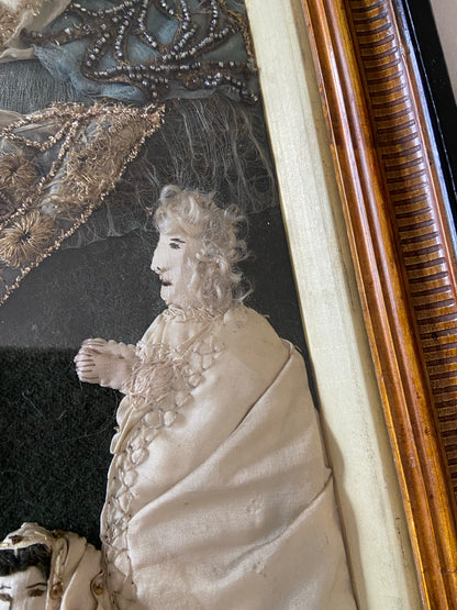 A truly rare ‘silkwork’ remounted in the Victorian period for Sir Percival Radcliffe, 3rd Baronet, of Rudding Park, Harrogate