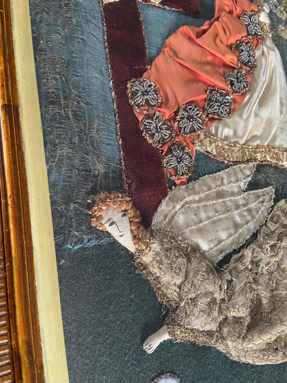 A truly rare ‘silkwork’ remounted in the Victorian period for Sir Percival Radcliffe, 3rd Baronet, of Rudding Park, Harrogate