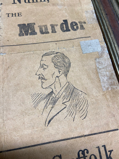 Victorian broadside ‘the execution of George Nunn for the shocking murder at Wortham, Suffolk near Diss”