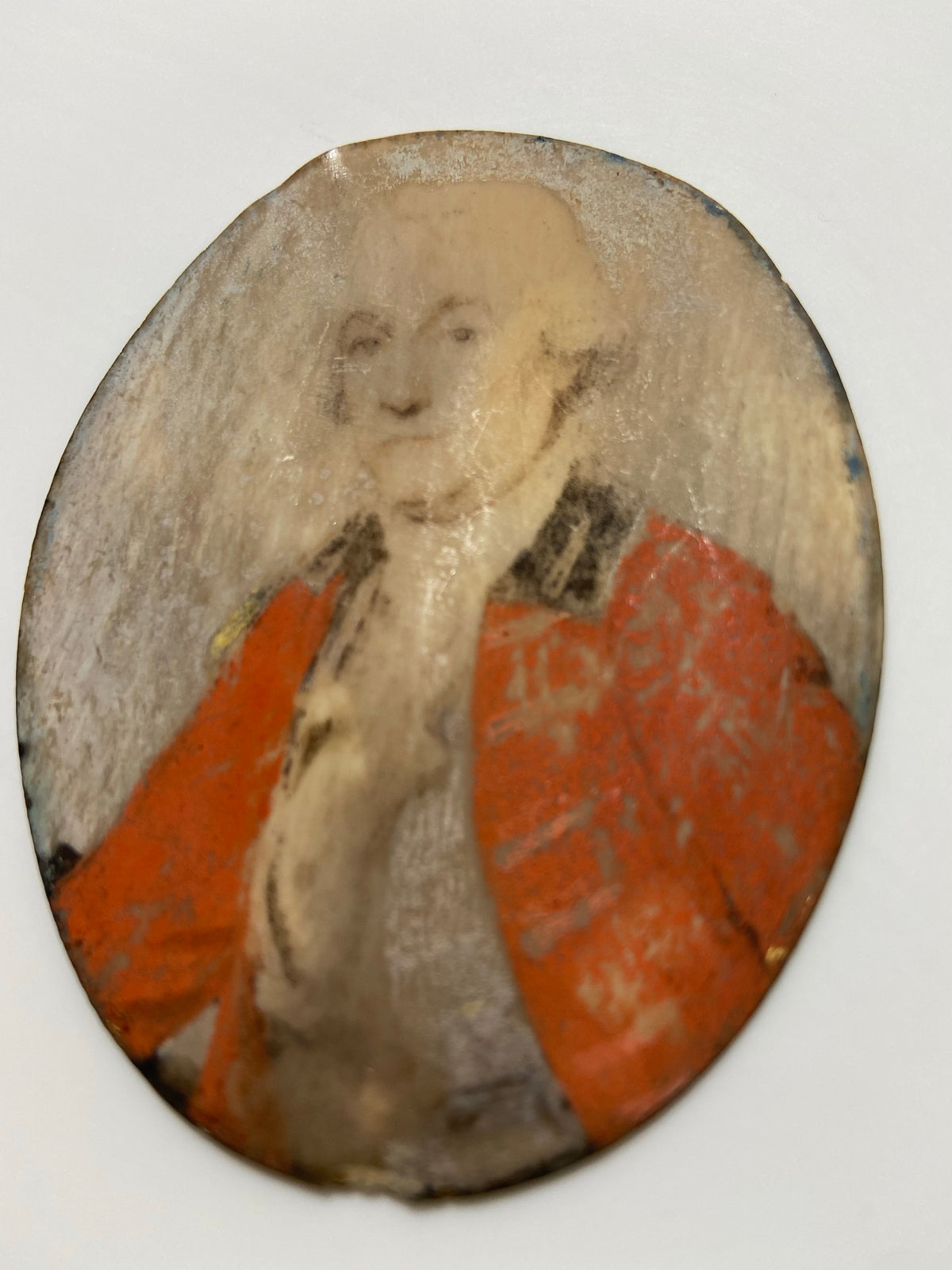 18th century watercolour of a British officer, unframed