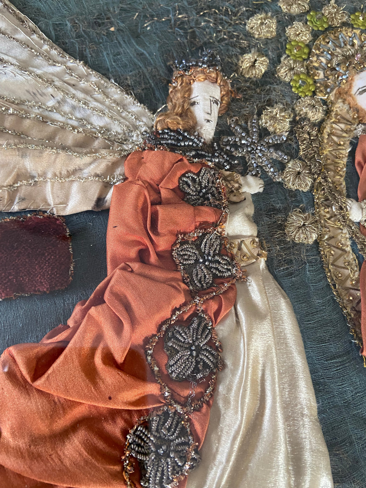 A truly rare ‘silkwork’ remounted in the Victorian period for Sir Percival Radcliffe, 3rd Baronet, of Rudding Park, Harrogate