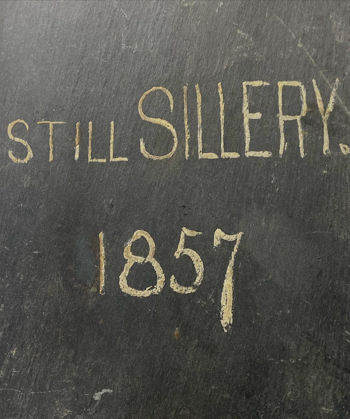 Slate wine bin label