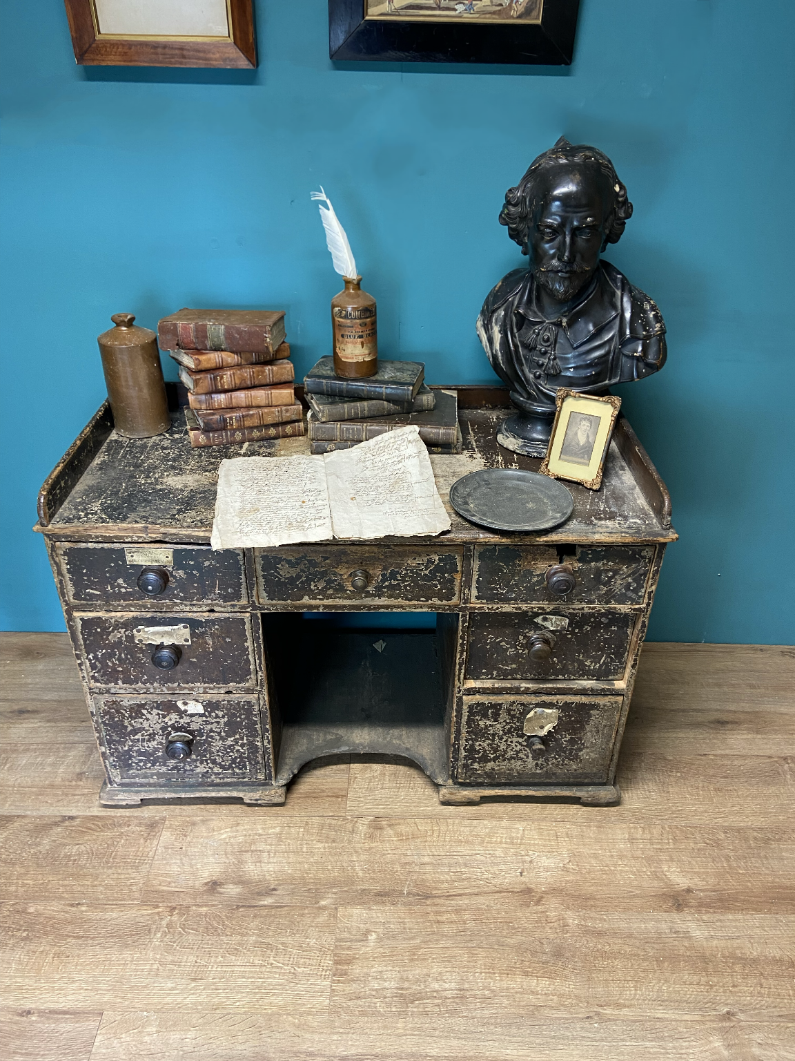 19th century bicycle shop desk from a Morgan’s cycle shop, Saltney, Cheshire