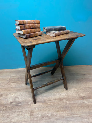 19th century x framed primitive  tavern table