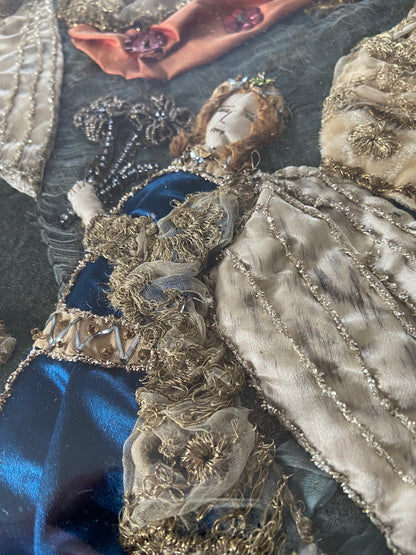 A truly rare ‘silkwork’ remounted in the Victorian period for Sir Percival Radcliffe, 3rd Baronet, of Rudding Park, Harrogate