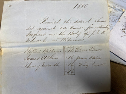 A collection of five English Victorian police documents relating to the conveyance of bodies