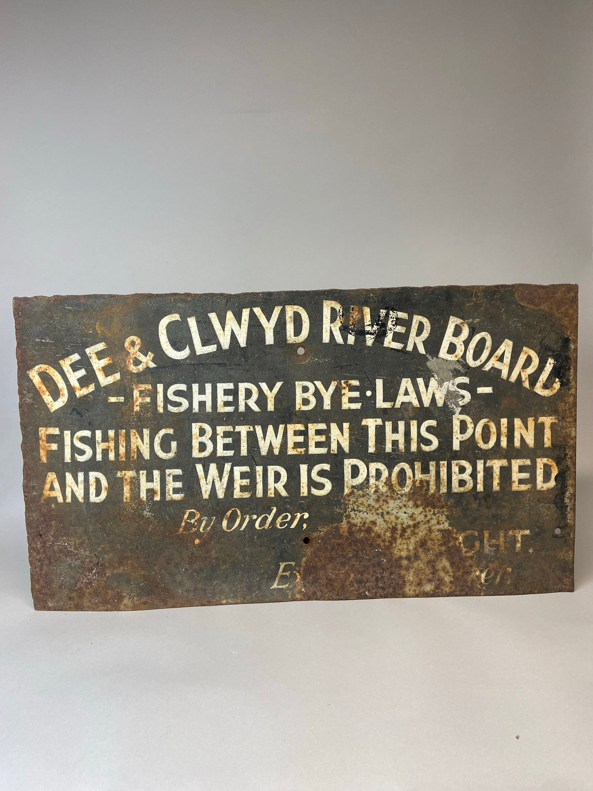 Welsh fishing  sign