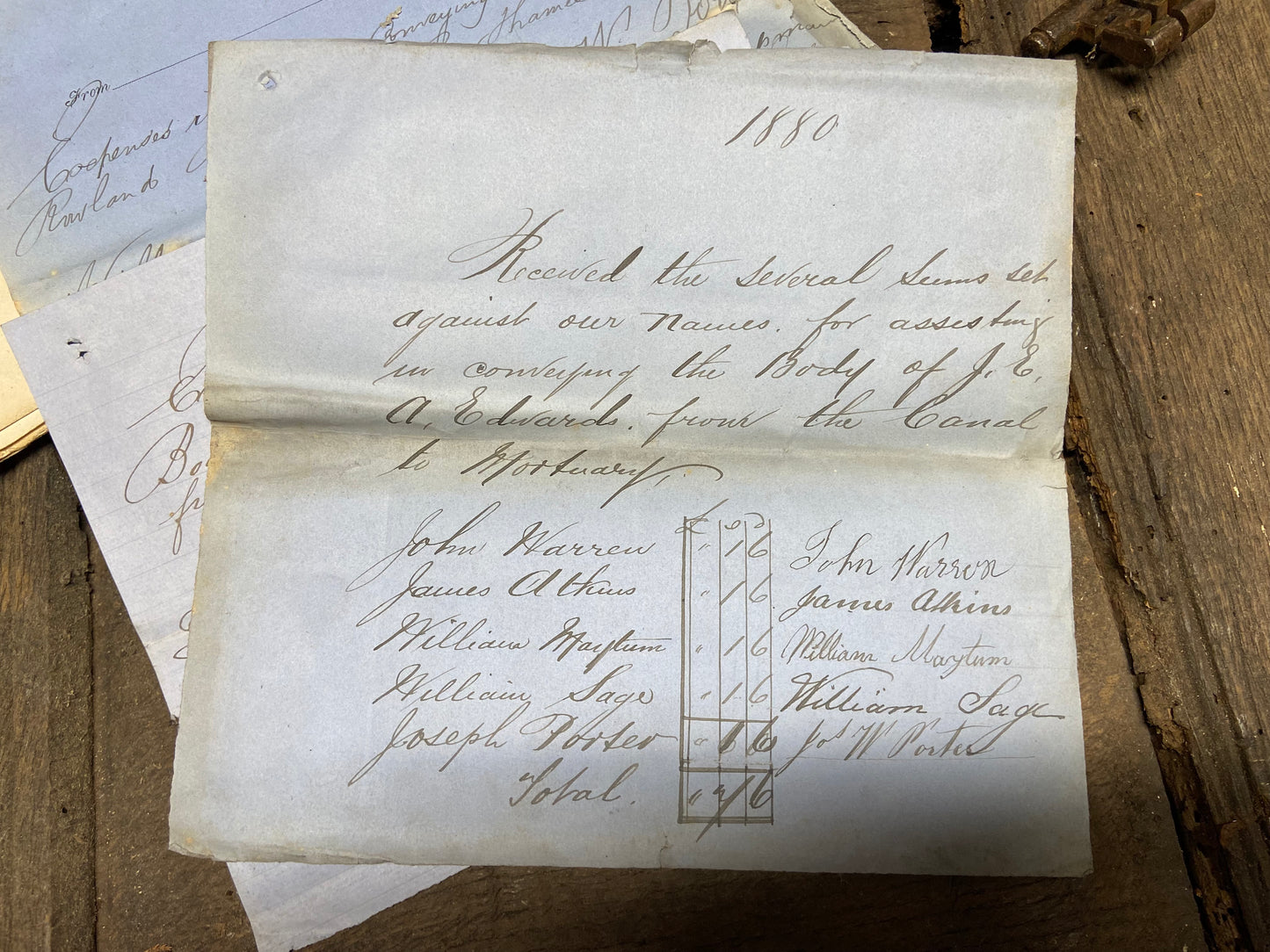 A collection of five English Victorian police documents relating to the conveyance of bodies